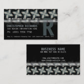 Silver Green Fan Spiral Muster Business Cards Visitenkarte (Vorne/Hinten)