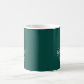 Silver & Green Personalisiert Abschluss Geschenke Kaffeetasse (Mittel)