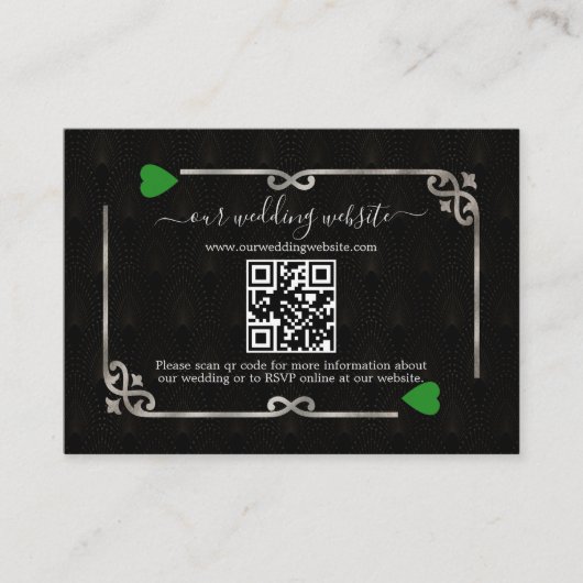 Silver Green QR Parco Tassino Casino Begleitkarte (Vorderseite)