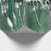 Silver Green to Black Abstrakt Geschenkpapier (Ecke)