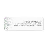 Silver Greenery Elegante Modernes Label (Vorne)