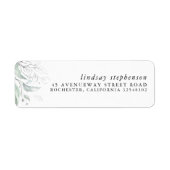 Silver Greenery Elegante Modernes Label (Vorne)