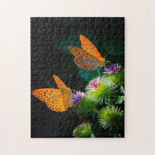 Silver grenzte Fritillary Butterfly an. Puzzle (Vertikal)