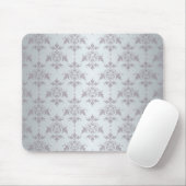 Silver Grey Bale Damask Muster Mousepad (Mit Mouse)