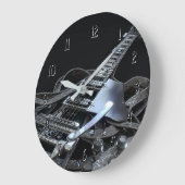 Silver Grey Electric Gitarre Runde Uhr (Winkel)