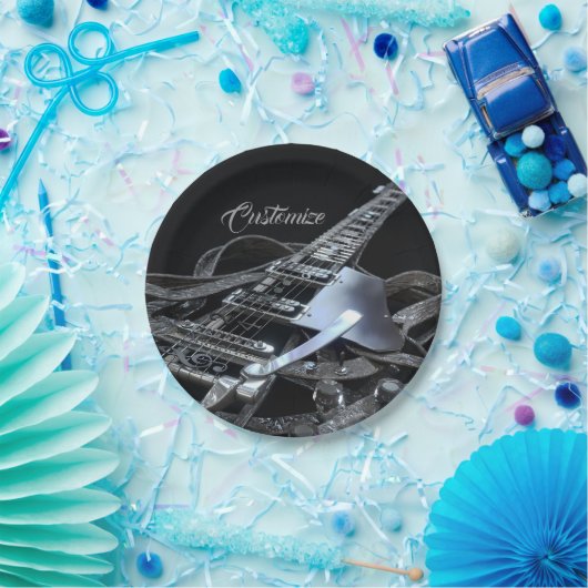 Silver Grey Electric Gitarren Paper Teller (Party)