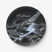 Silver Grey Electric Gitarren Paper Teller (Vorderseite)