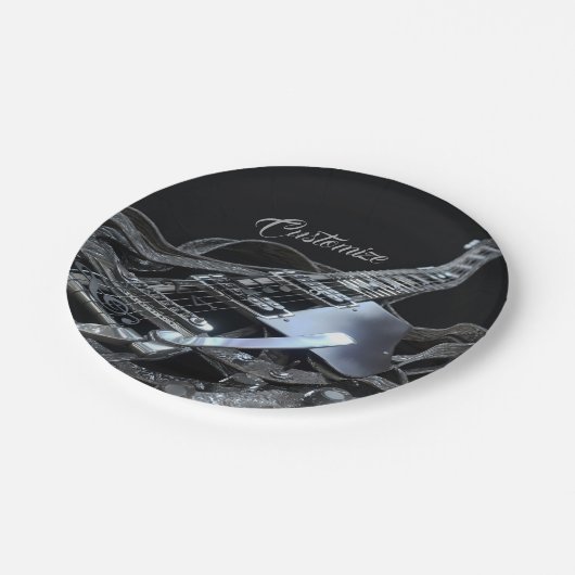 Silver Grey Electric Gitarren Paper Teller (Schrägansicht)