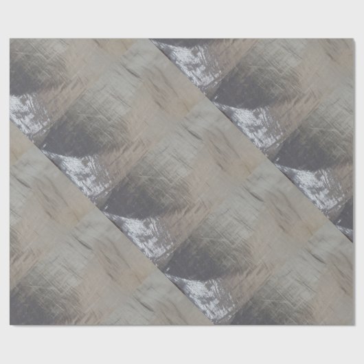 Silver Grey Foiled Fabric Look Geschenkpapier (Flach)