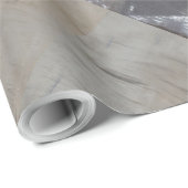 Silver Grey Foiled Fabric Look Geschenkpapier (Rolleneckpunkt)