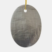 Silver Grey Foiled Fabric Look Keramikornament (Vorne)