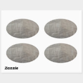 Silver Grey Foiled Fabric Look Ovaler Aufkleber (Blatt)