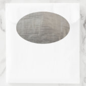 Silver Grey Foiled Fabric Look Ovaler Aufkleber (Tasche)
