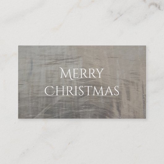 Silver Grey Foiled Fabric Look Visitenkarte (Vorderseite)