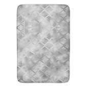 Silver Grey Geometric Abstrakt Bath Mat Badematte (Vorderseite Vertikal)