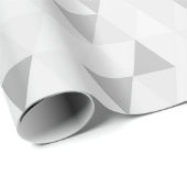 Silver Grey Geometric Diamonds Shape Geschenkpapier (Rolleneckpunkt)