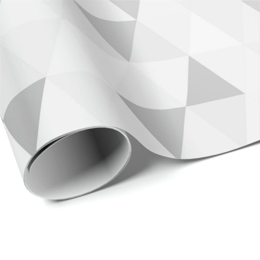 Silver Grey Geometric Diamonds Shape Geschenkpapier (Rolleneckpunkt)