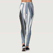 Silver Grey Geometric Women's Leggings (Rückseite)