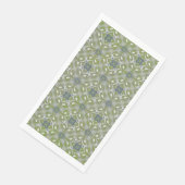 Silver Grey Green Blue Metallic Filigree Muster Serviette (Ecke)