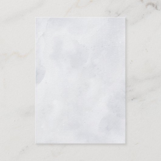 Silver Grey Ivory Floral Winter Rustic Wedding Enc Begleitkarte (Rückseite)