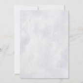 Silver Grey Ivory Floral Winter Rustikale Hochzeit Einladung (Rückseite)