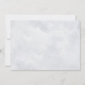 Silver Grey Ivory Floral Winter Rustikale Hochzeit Save The Date (Rückseite)