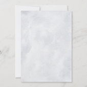 Silver Grey Ivory Floral Winter Rustikale Hochzeit Save The Date (Rückseite)