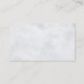 Silver Grey Ivory Floral Winter Wedding Registry Begleitkarte (Rückseite)