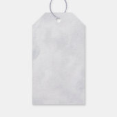 Silver Grey Ivory Floral Winter Wedding Willkommen Geschenkanhänger (Rückseite)