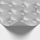 Silver Grey Luxury Opulent Tufted Leather VIP Geschenkpapier (Ecke)