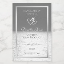 Silver Grey Ocean Sunset Product Packaging Labels
