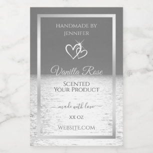 Silver Grey Ocean Sunset Product Packaging Labels Lebensmitteletikett