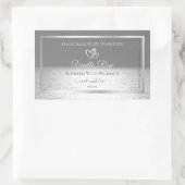 Silver Grey Ocean Sunset Product Packaging Labels Rechteckiger Aufkleber (Tasche)