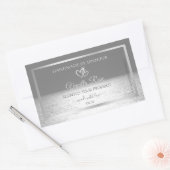 Silver Grey Ocean Sunset Product Packaging Labels Rechteckiger Aufkleber (Umschlag)