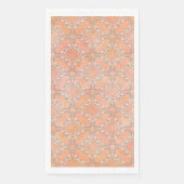 Silver Grey Pink Orange Metallic Filagree Pattern Serviette (Vorderseite)