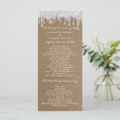 Silver Grey Tropfens Event Program Formal Kraft Programm (Stehend Vorderseite)