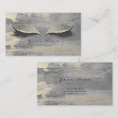 Silver Grungy Lashes Gold Zementkarte Visitenkarte (Vorne/Hinten)