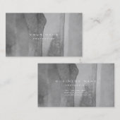 Silver Grungy Monochrom Zement Wand Grau Minimal Visitenkarte (Vorne/Hinten)