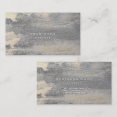 Silver Grungy Sepia Gold Cement Wall Gray Minimal Visitenkarte (Vorne/Hinten)