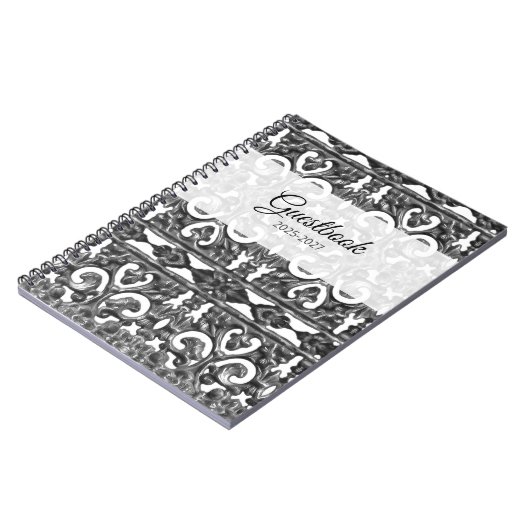 Silver Guestbook Notizblock (Linke Seite)