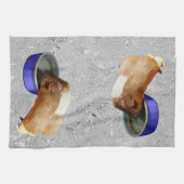 Silver Guinea Pigment Design, Geschirrtuch (Horizontal)