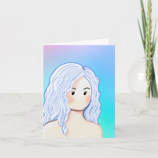Silver Hair Beauty Danke Karte (Vorderseite)