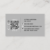 Silver Hair Glitzer Tropfen Typografie Stylist Sal Visitenkarte (Rückseite)