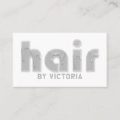 Silver Hair Glitzer Tropfen Typografie Stylist Sal Visitenkarte (Vorderseite)