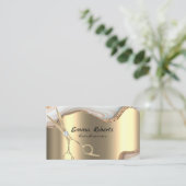 Silver Hairdresser Gradient Glitzer Moderner Visitenkarte (Stehend Vorderseite)