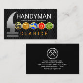 Silver Hammer On Wire Mesh Handyman Tools Visitenkarte (Vorne/Hinten)