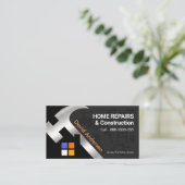 Silver Hammer Roof Handyman Visitenkarte (Stehend Vorderseite)