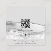 Silver Handmade QR Code Schmuckkarten Telefonnummerkarte (Rückseite)