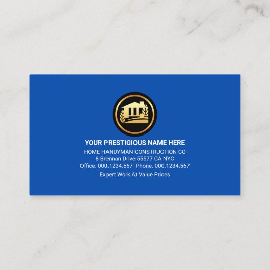 Silver Handyman Tools Sprocket Visitenkarte (Rückseite)