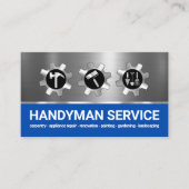 Silver Handyman Tools Sprocket Visitenkarte (Vorderseite)